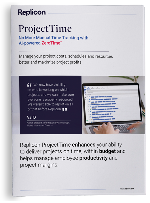 ProjectTime Datasheet: Get complete transparency into project costs