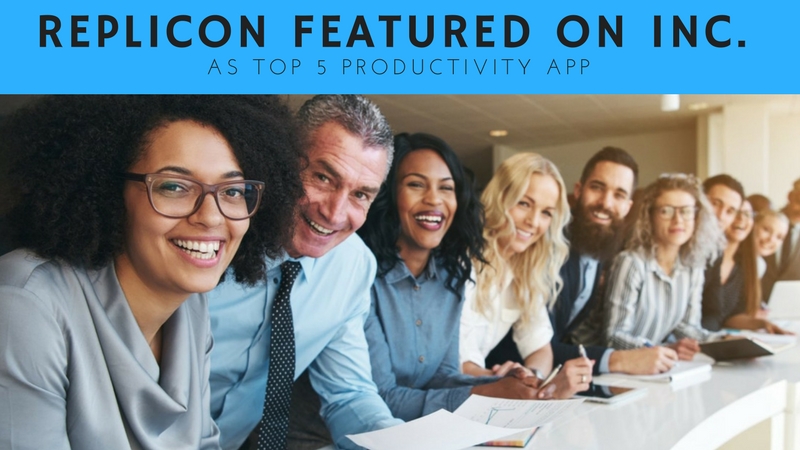 Replicon featured on Inc. as top 5 productivity app