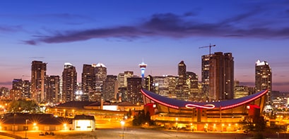 Calgary night skyline