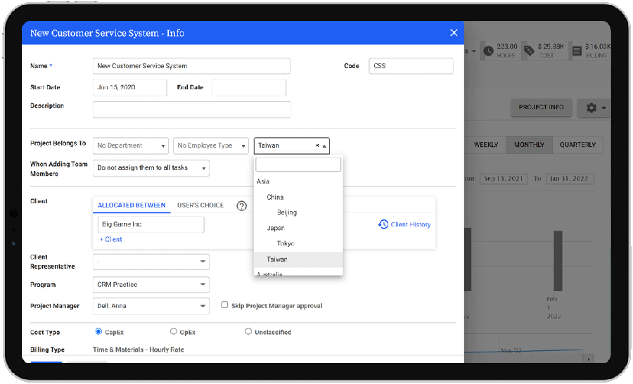 Project Time Management Platform