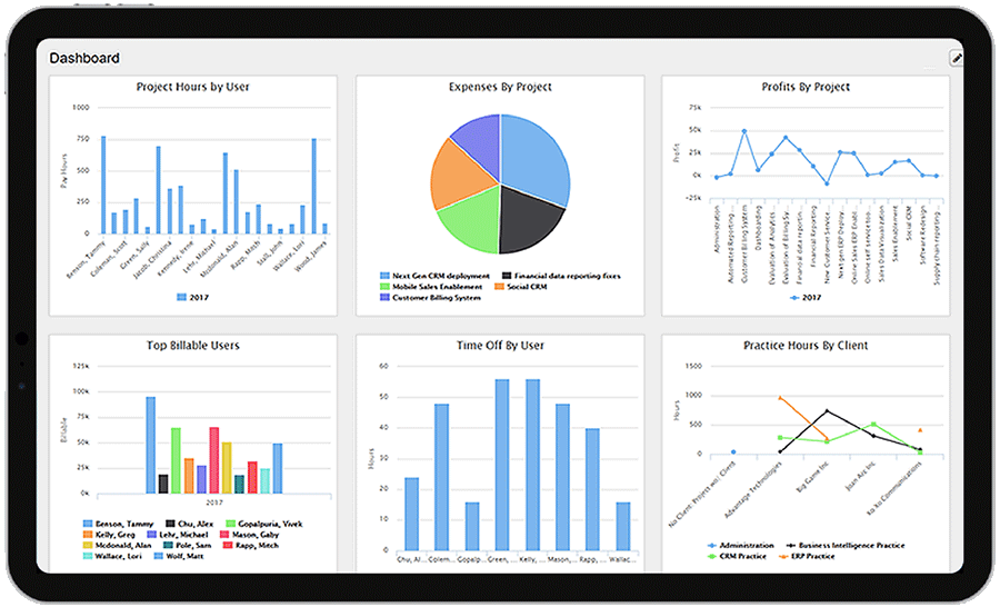 Advanced project analytics with dynamic summary charts