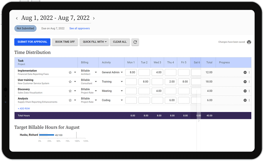 Agile time tracking for accelerated billing