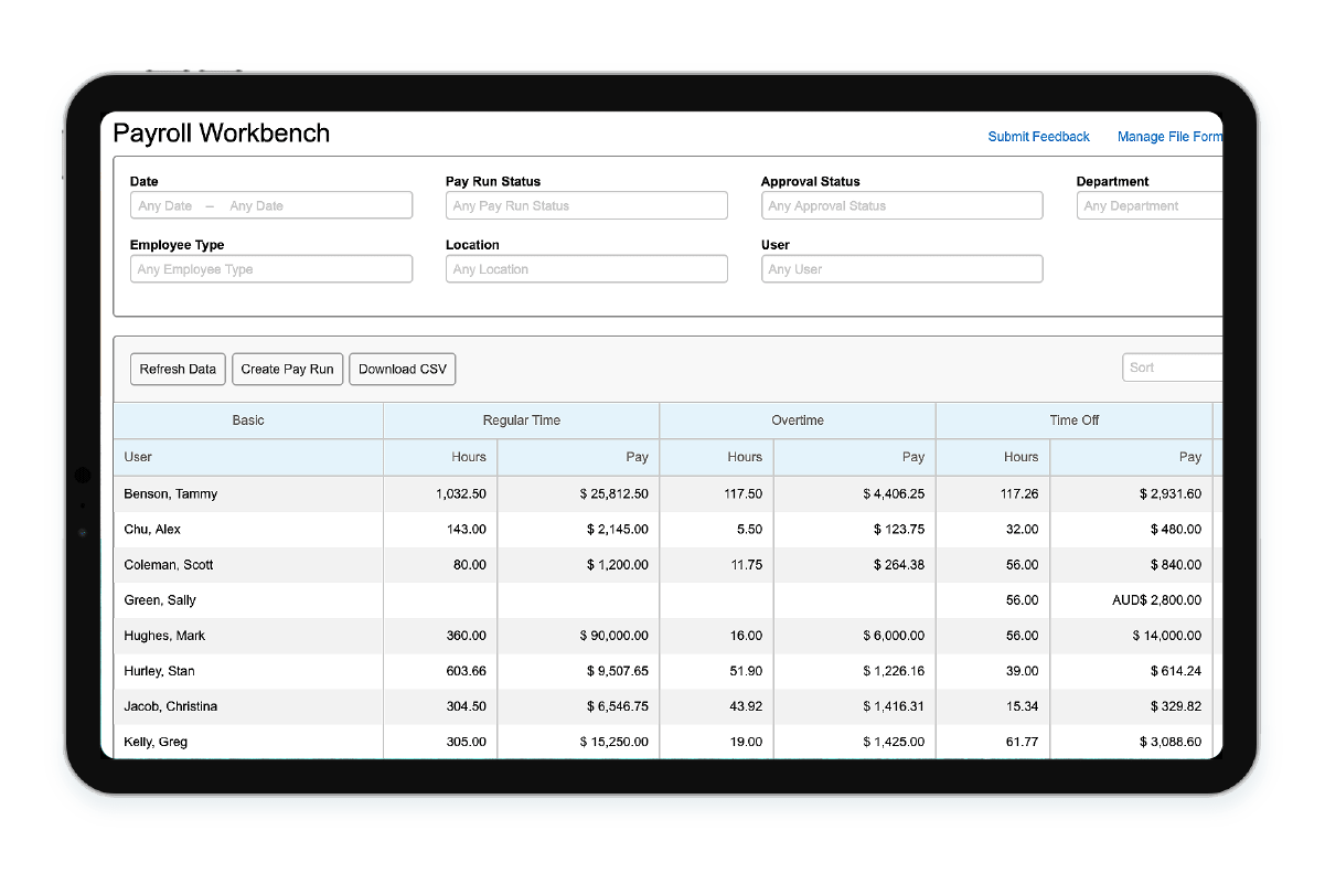 managing and tracking time and attendance process 