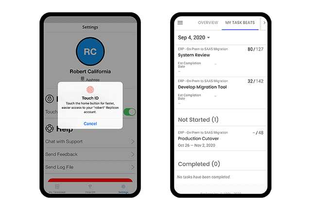 psa for mobile time tracking