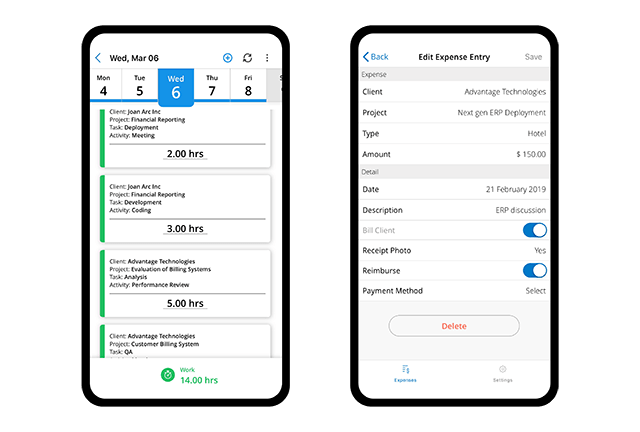 mobile time and expense
