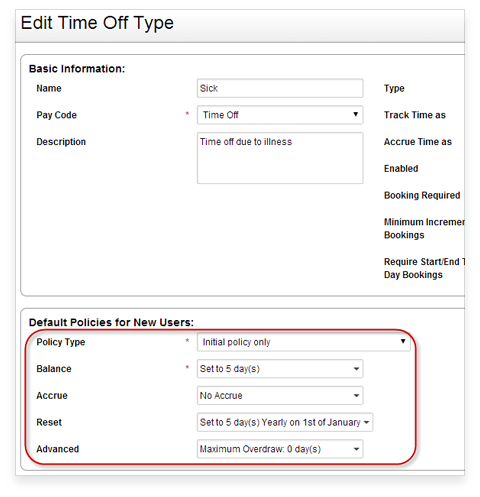 employee time off policy