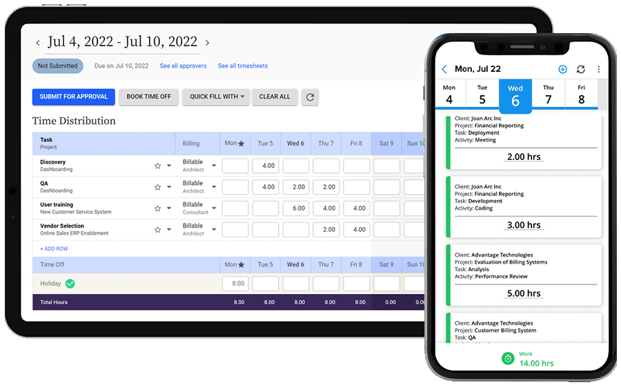 Mobile Timesheets for Project Time and Billing Tracker