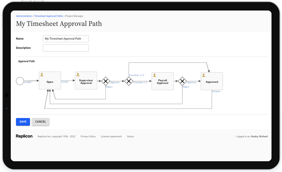 Intelligent Timesheet Approval Path using Time Billing and Invoicing Software