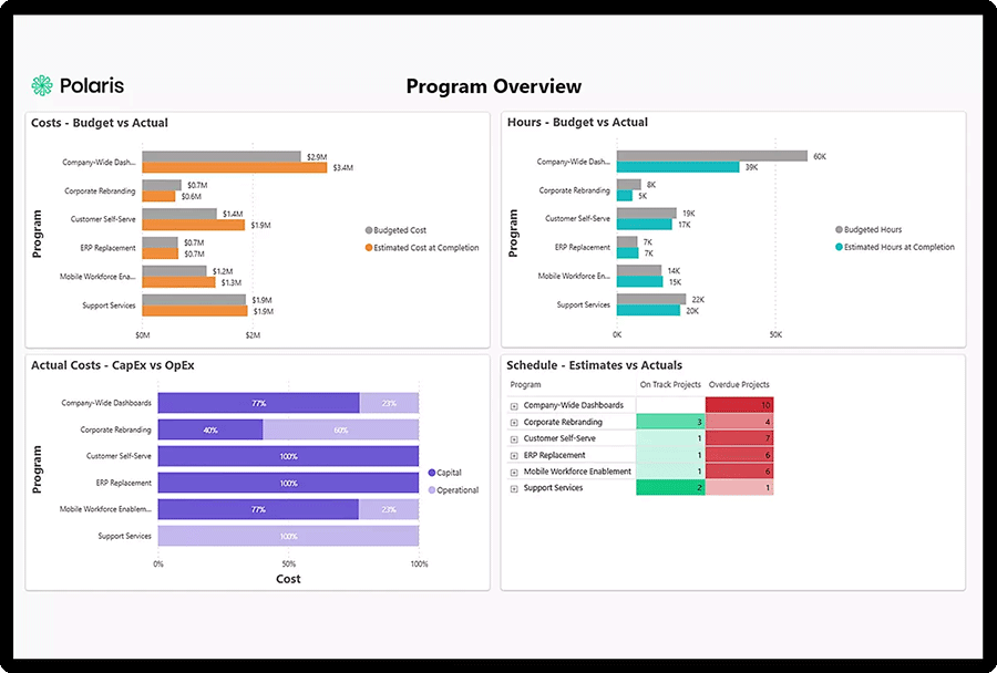 Visibility Across and Portfolio Management using Polaris PPM Software