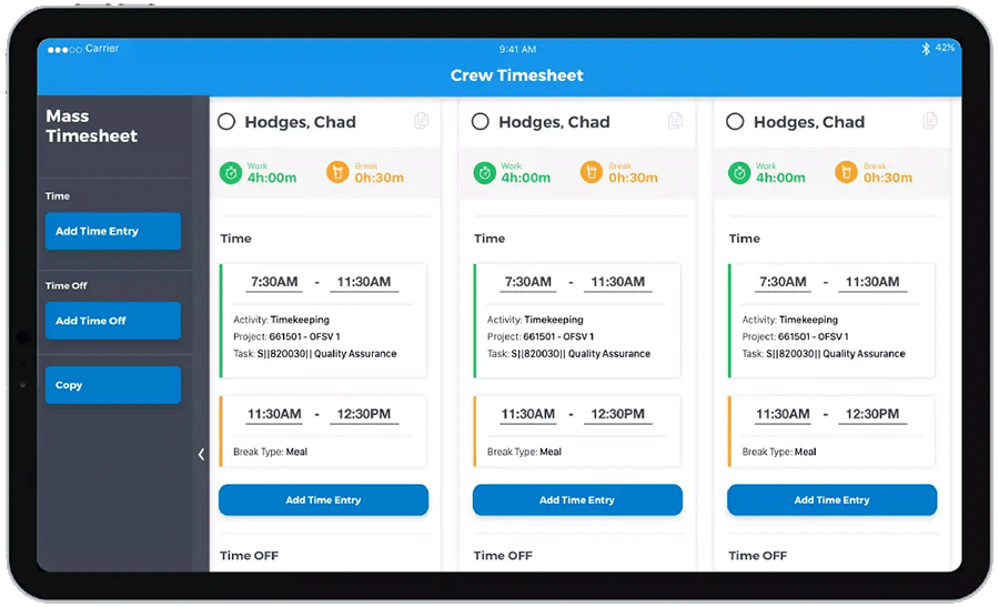 crew management with workforce management software