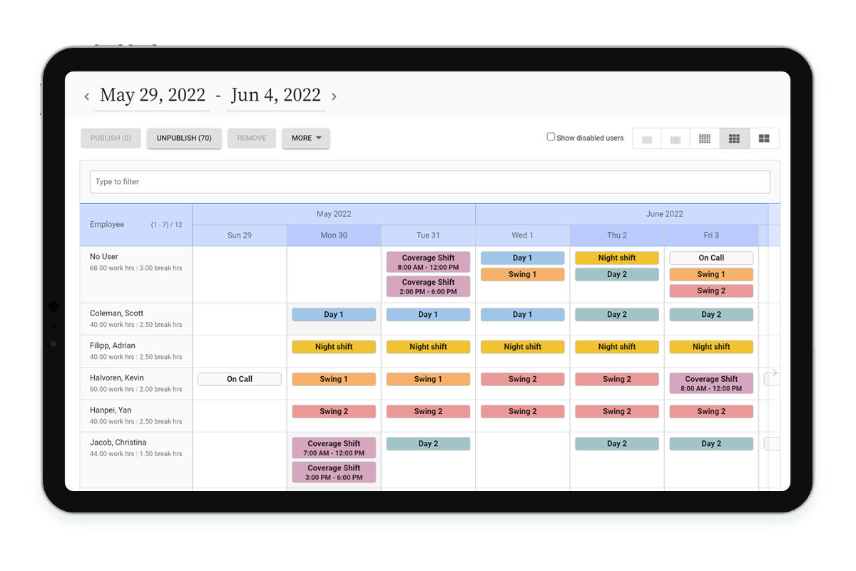 Schedule Management and Staffing using Replicon's Workforce Management Software