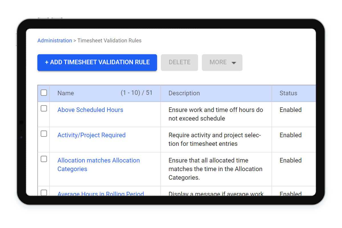 Workforce Management Software with Enhanced Business Validations