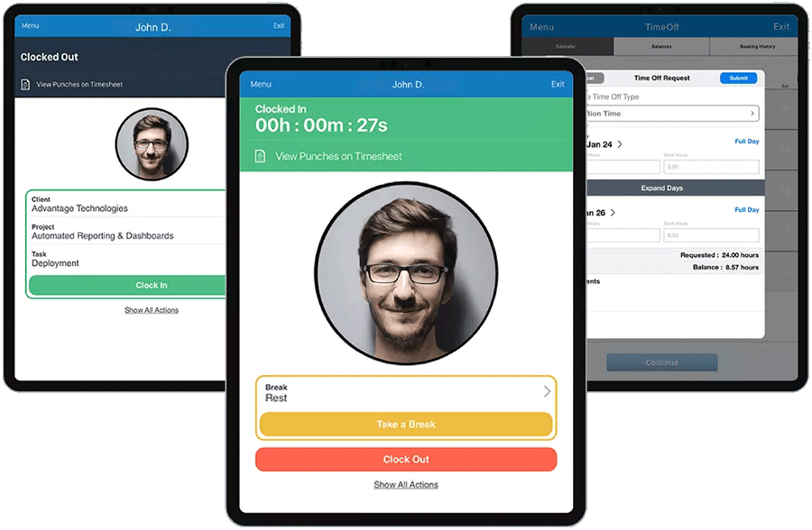 Employee Time Clock App Replicon