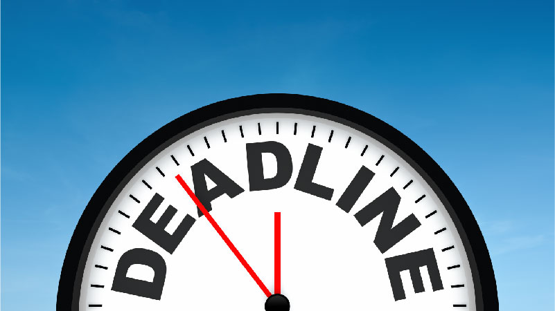 clock showing deadline