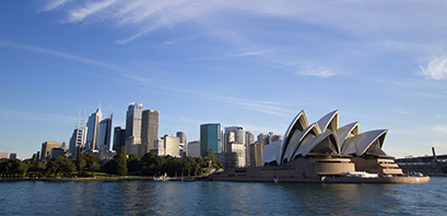 A view of Sydney's skyline, city where Replicon's office is located