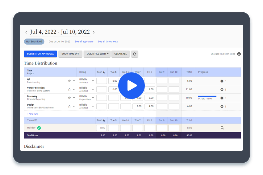 SAP Time Tracking using Replicon