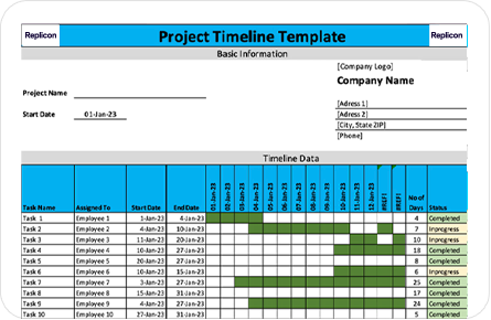 Project Timeline Template