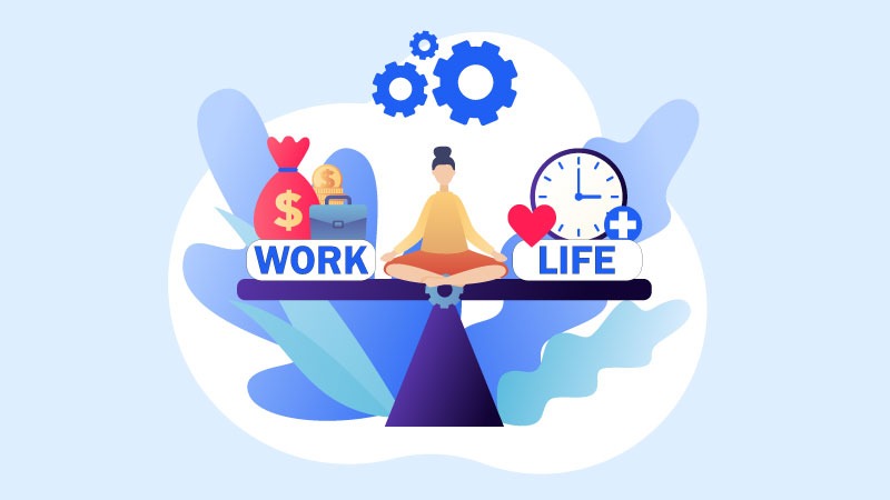 work life balance depiction