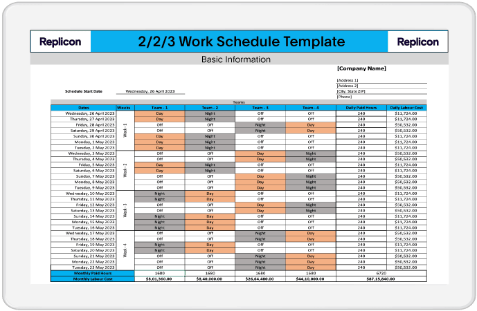 weekly timesheet template