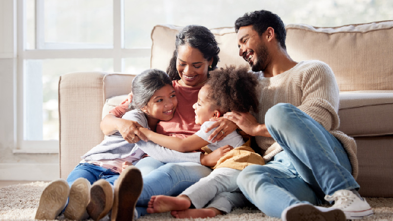 family spending time together