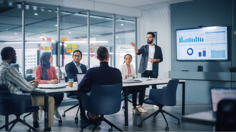 Group of people having a meeting