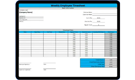 Weekly Timesheet Template