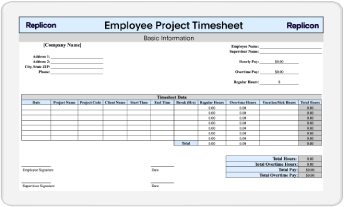 preview of project timesheet template