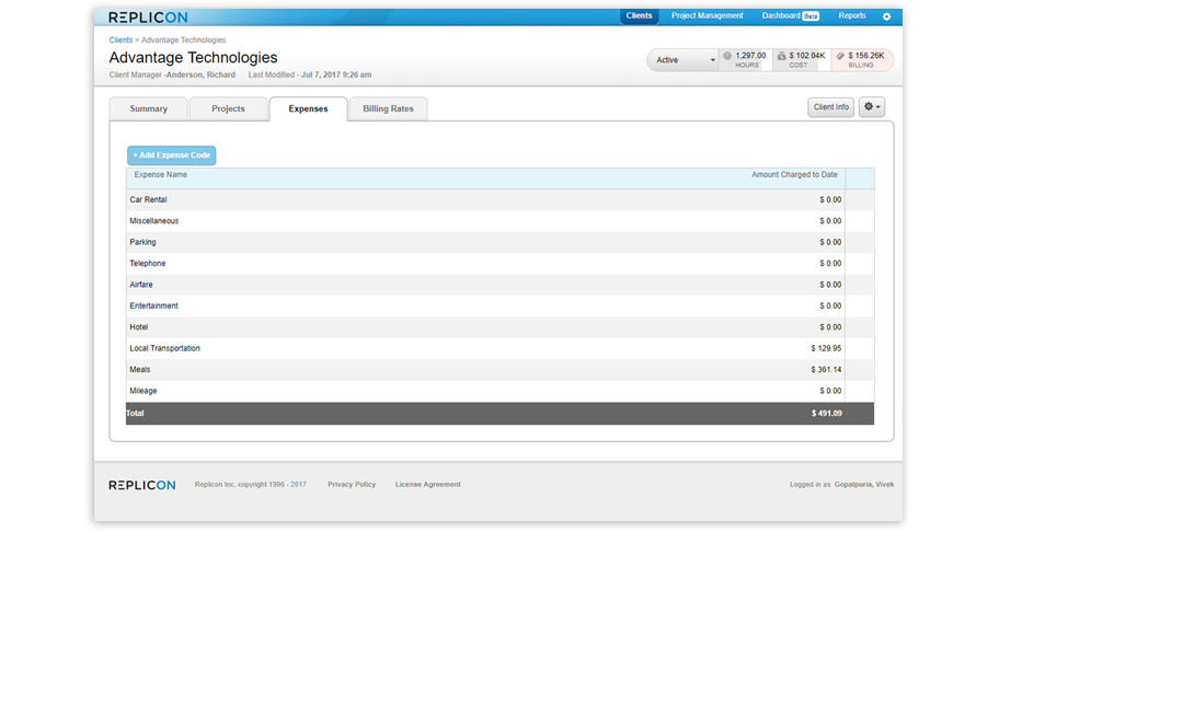 project expenses