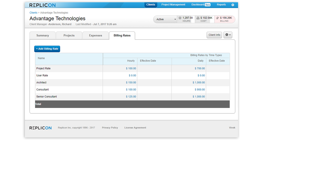 manage billing contracts