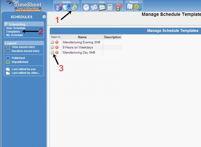 web timesheet template
